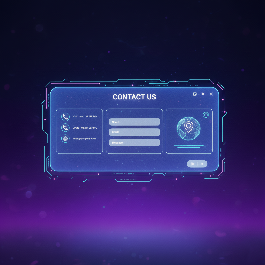 A modern office setting with communication technology elements